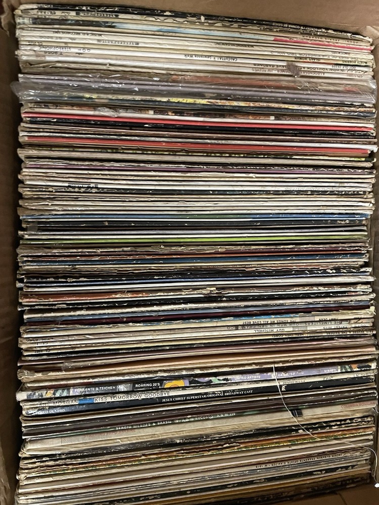 Mystery Box Vinyl Records Music Albums LP Bulk Lot of 20 Vintage With Sleeves