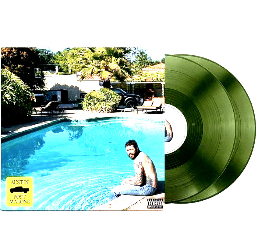 Post Malone Austin Limited Edition FOREST GREEN Vinyl Double LP Sealed Ships Now