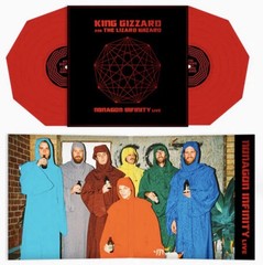King Gizzard & The Lizard Wizard ~ Nonagon Live, 2LP Red Nonagon Shape Vinyl New