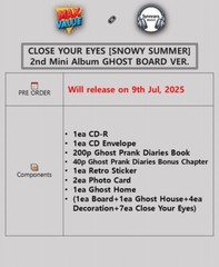 CLOSE YOUR EYES SNOWY SUMMER 2nd Mini Album GHOST BOAR Ver/CD+2 Book+2 Card+Home