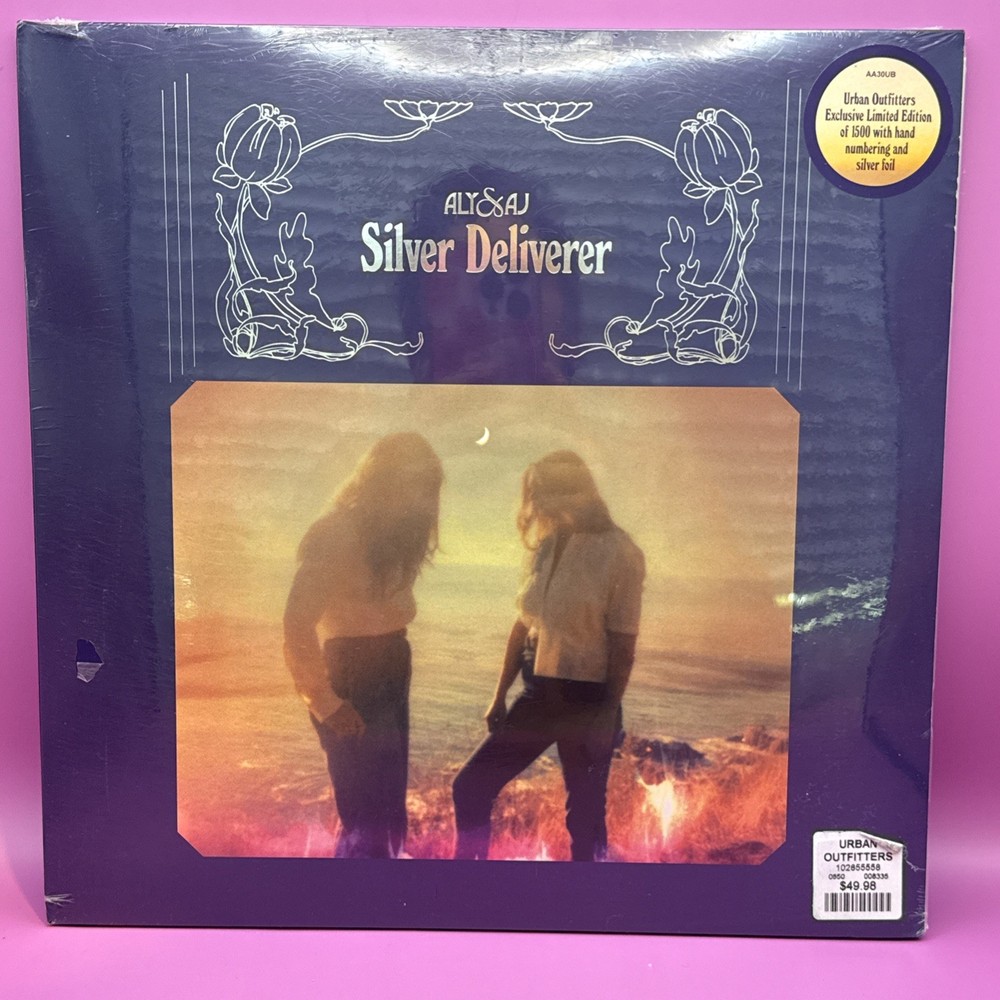 Aly & AJ Silver Deliverer BLUE Splatter Vinyl LP # 872/1500 UO Urban Outfitters
