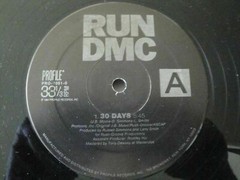 RUN DMC 30 DAYS 12″ VINYL SINGLE 1995 PROFILE RECORDS PRO-7051-0 HIP HOP EX