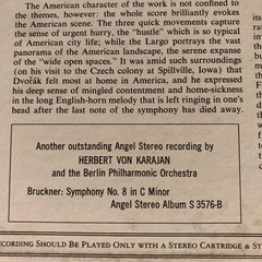 Herbert von Karajan Dvorak New World Symphony Vinyl LP Angel S35615 Music