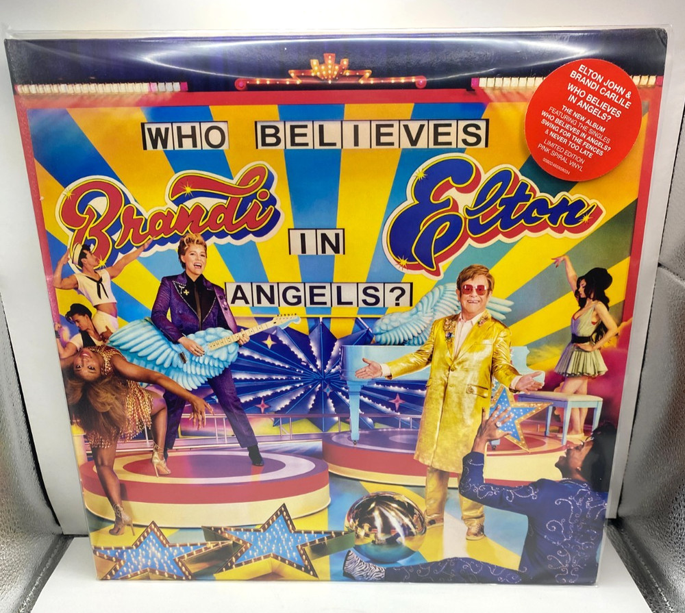 Elton John & Brandi Carlile Who Believes In Angels? Pink Spiral Indie Exclusive