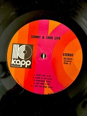 SONNY & CHER Live Vinyl Record LP 1971 Gatefold Kapp KS-3654 Pop Rock N Roll