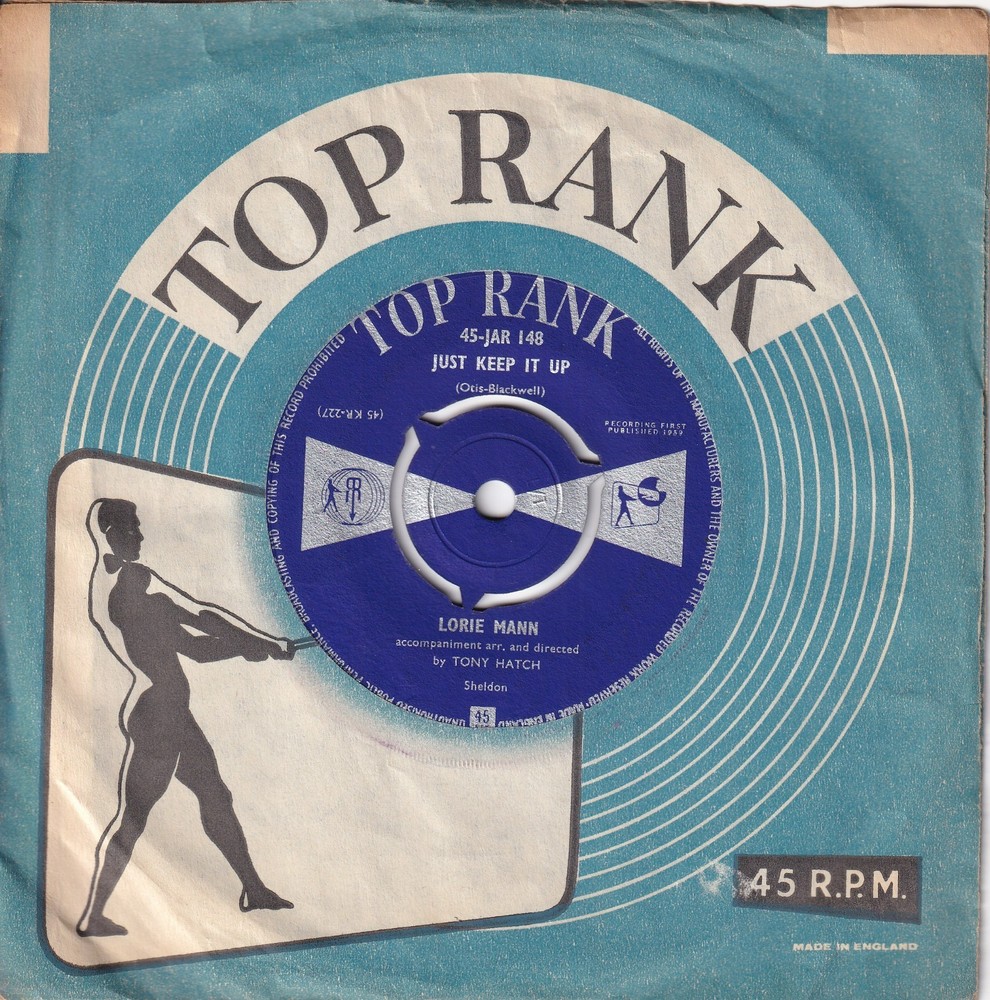 50s Pop Rock N Roll LORIE MANN just keep it up 1959 UK 7″ Vinyl 45 N Mint