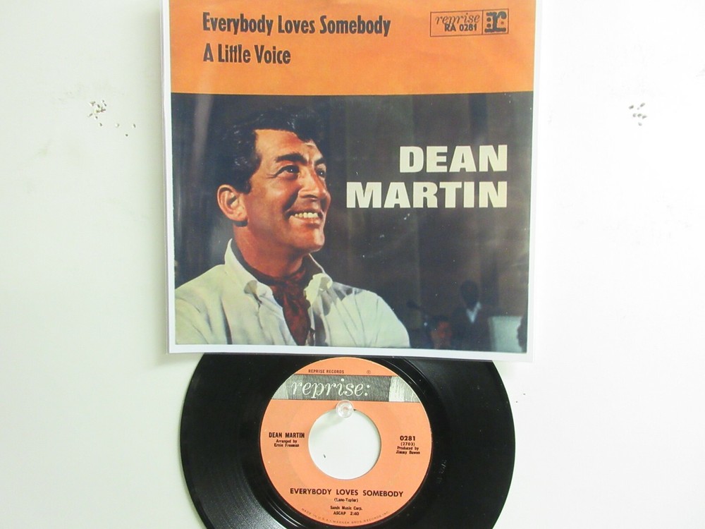 💥‘ DEAN MARTIN ‚ HIT 45 + PICTURE [EVERYBODY LOVES SOMEBODY] # 1 Hit ! 1964💥