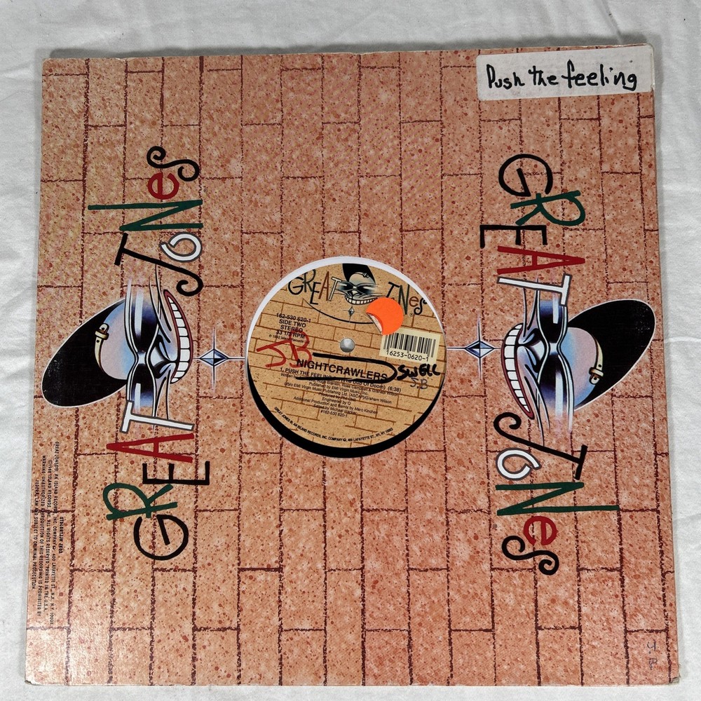Nightcrawlers – Push The Feeling On – 12″ Vinyl – 1992 Great Jones – House