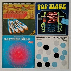 Early Electronic – Moog – Percussion Instrumental – Disco Music LP Lot of 4