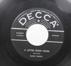 Country 45 Hank Penny – A Letter From Home / Bloodshot Eyes On Decca