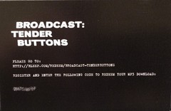 Broadcast – Tender Buttons – EXPERIMENTAL *SEALED*