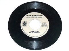 45 RPM Francis Lai Theme From Love Story, Central Park Paramount Vinyl 0064 NM
