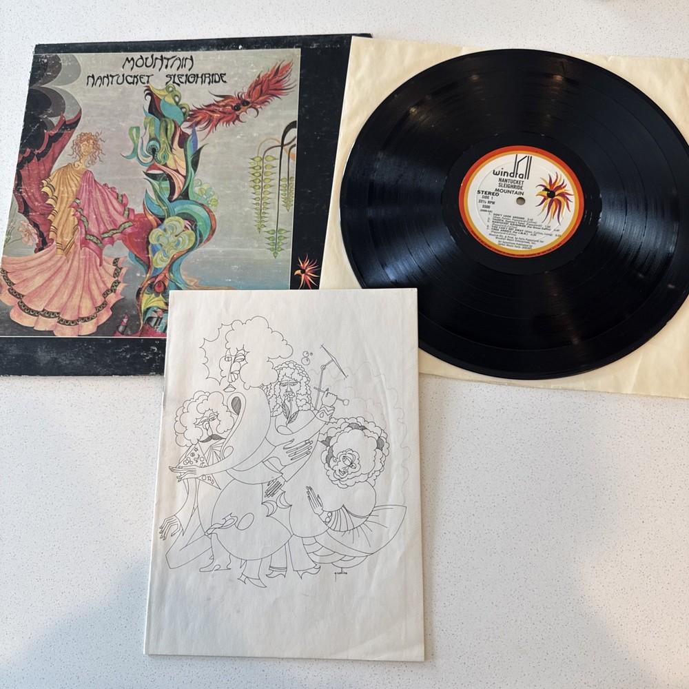 Mountain -Nantucket Sleighride 1971 Psych Rock Windfall Photos Booklet GF
