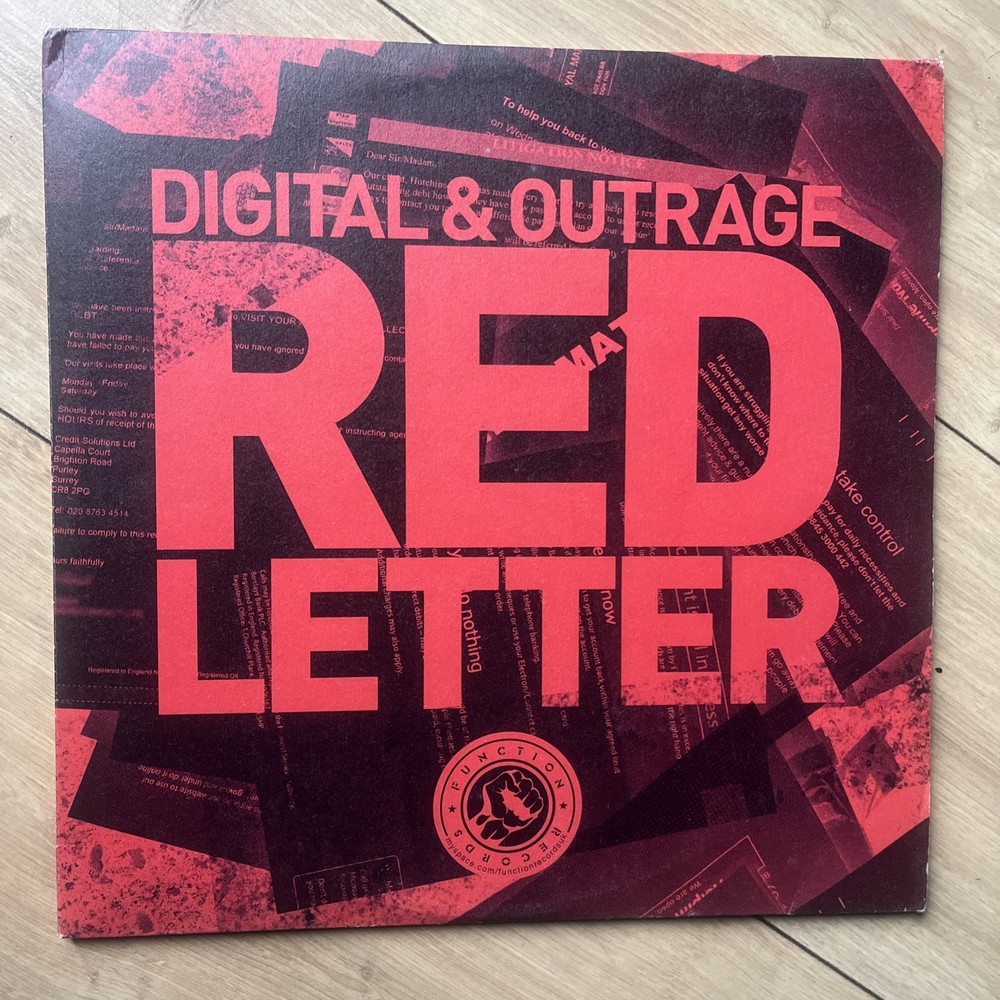 Digital & Outrage Red Letter LP Drum&bass/Jungle/3×12” Kiljoy/Grooverider Etc