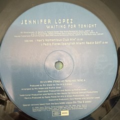 Jennifer Lopez „Waiting for Tonight“ 12″ Vinyl Single 33 RPM WORK 1999 42 79292