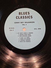 SONNY BOY WILLIAMSON: „Blues Classics Volume 2“: VINYL LP COMPILATION: VG+/VG+