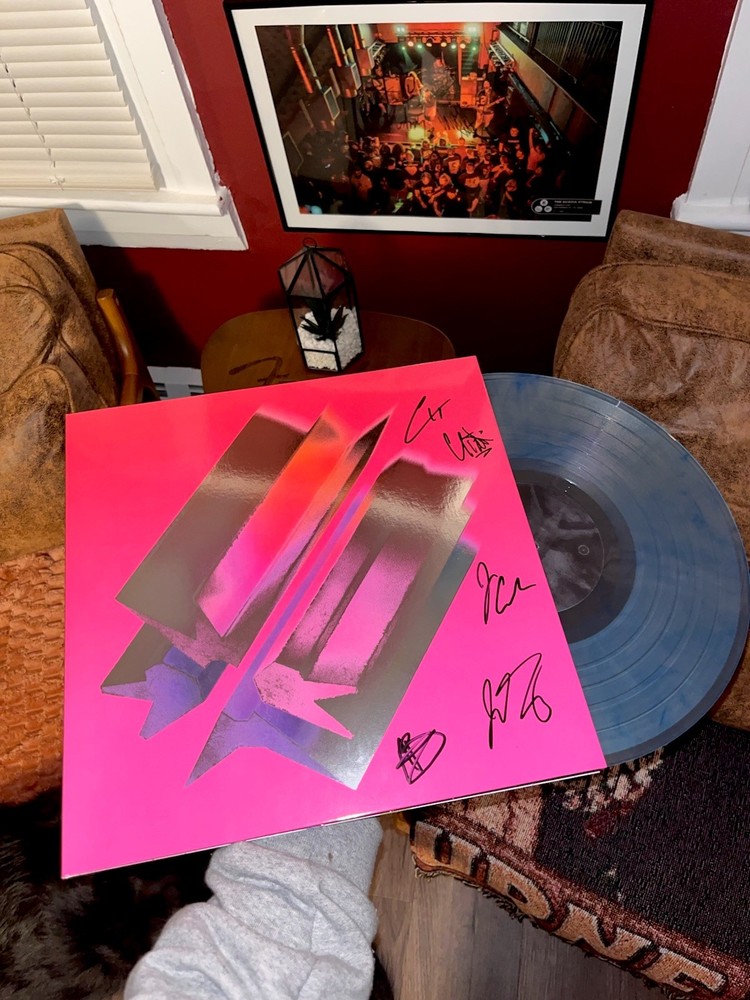 Blue Vinyl Record Album Autographed, Signed Cover, Record Format Vinyl Material