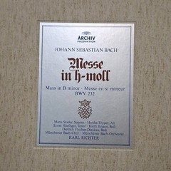 Archiv Produktion Bach Messe in h-moll BWV 232 Karl Richter Stereo 33RPM 1961