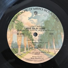 Jesse Colin Young Light Shine Vinyl LP 12″ Black 1974 Folk Rock 2790 Americana