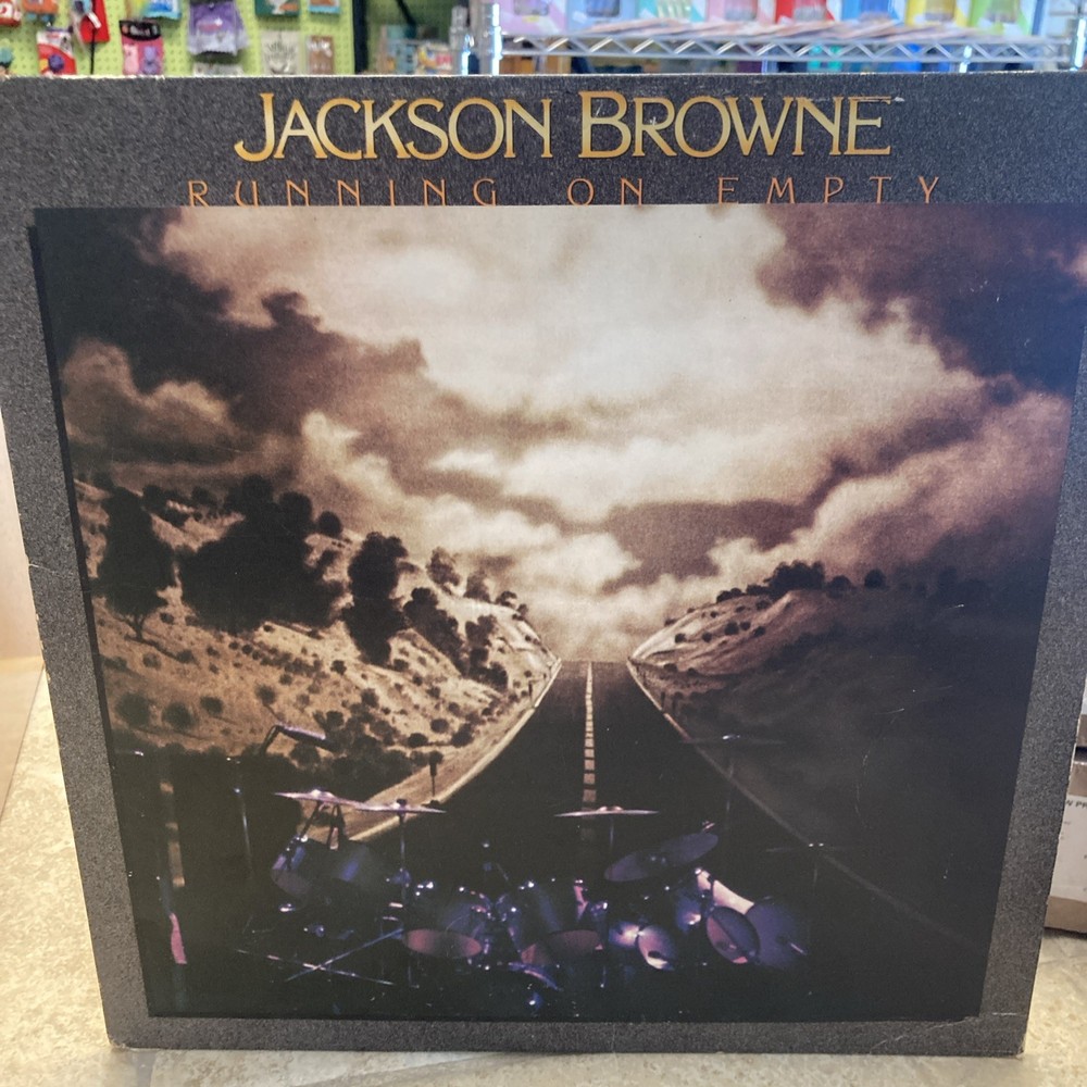 JACKSON BROWNE RUNNING ON EMPTY VINYL LP 1977 ASYLUM RECORDS W/LYRICS & BOOKLET