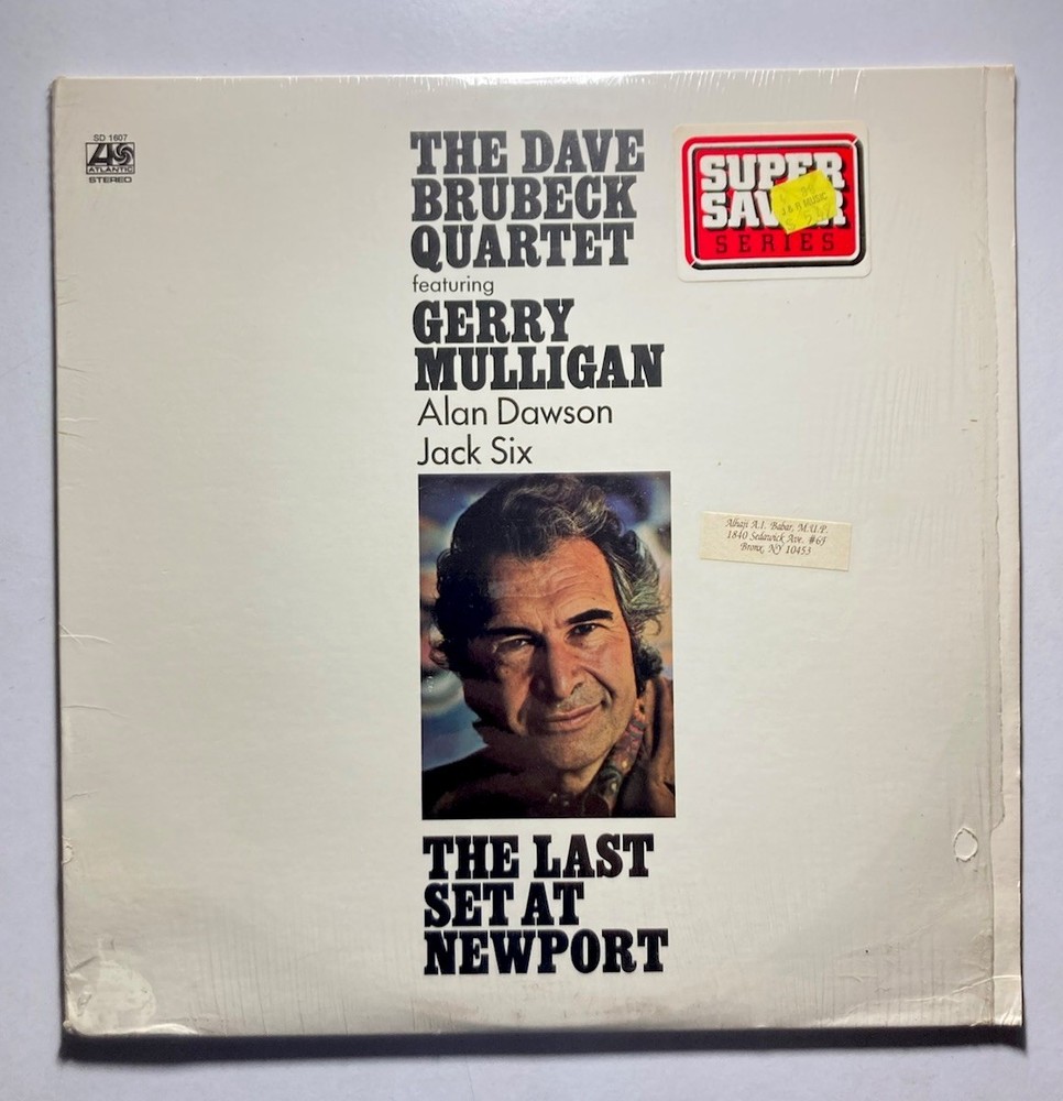 DAVE BRUBECK w/ G. Mulligan “Last Set At Newport” Vinyl LP 1972 Atlantic SD 1607
