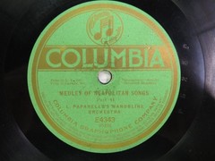 L. Paparello’s Mandoline Orchestra – COLUMBIA E4343 – Neopolitan Songs – 78 RPM