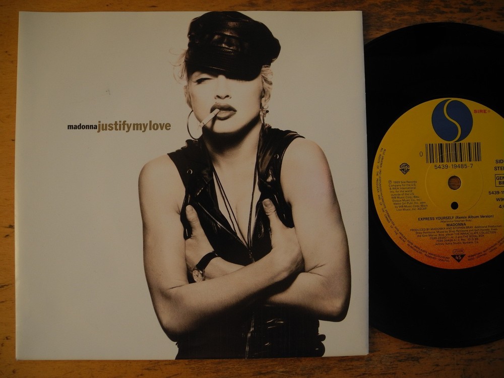 MADONNA Justify My Love / Express Yourself 45 7″ single 1990 Germany Near Mint