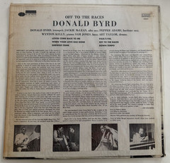 Donald Byrd Blue Note 84007 LP „Off To The Races“ Jackie McLean ~ VG+