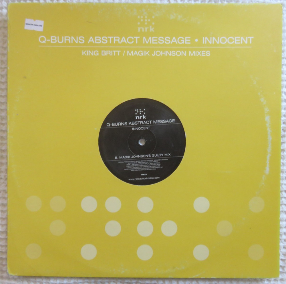 Q-Burns Abstract Message Innocent NRK Sound Division NRK074 UK 2002 Vinyl LP 45