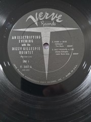 DIZZY GILLESPIE QUINTET An Electrifying Evening With… VERVE LP mono