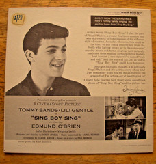 TOMMY SANDS ~ SING BOY SING ~ PART 1 ~ 1958 ~45 RPM ~ EP ~ RECORD EX COVER EX