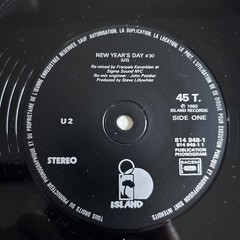 U2 New Year’s Day / Two Hearts Vinyl 1983 French Import 12″ 814948 VG++