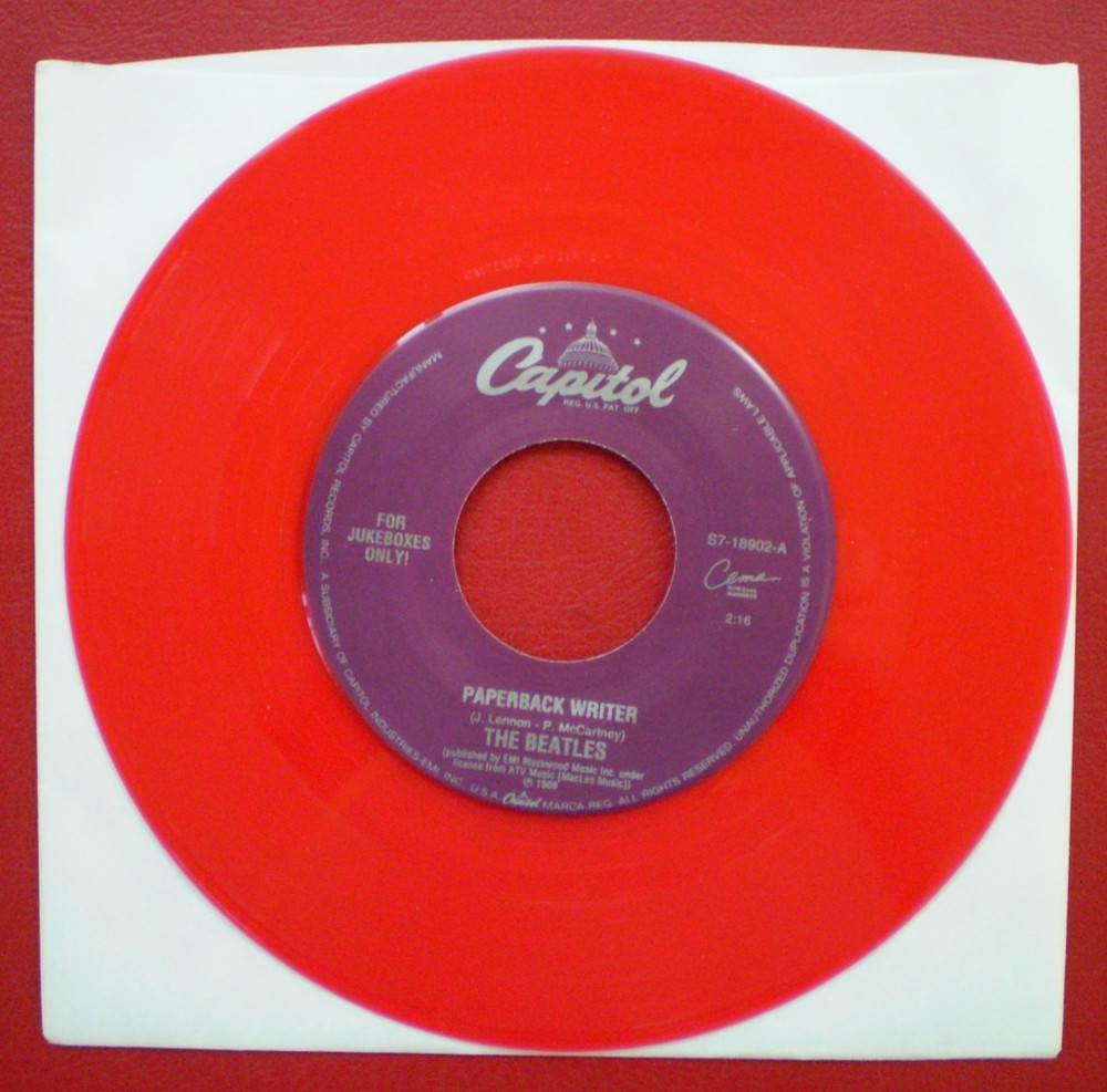 The Beatles PAPERBACK WRITER NEW/ MINT RED VINYL JUKE BOX ONLY 45 FAB 4