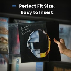 Vinyl Album Covers: 12″ LP Record Protective 12 x 12 inches, Clear