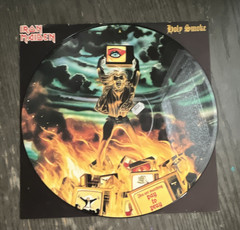 Iron Maiden Holy Smoke Picture Disc Vinyl Record EMI Rock Heavy Metal Slipcover
