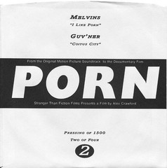 Melvins/Guv’ner I Like Porn Soundtrack 7″ CLEAR VINYL Record non lp! am rep NM-!