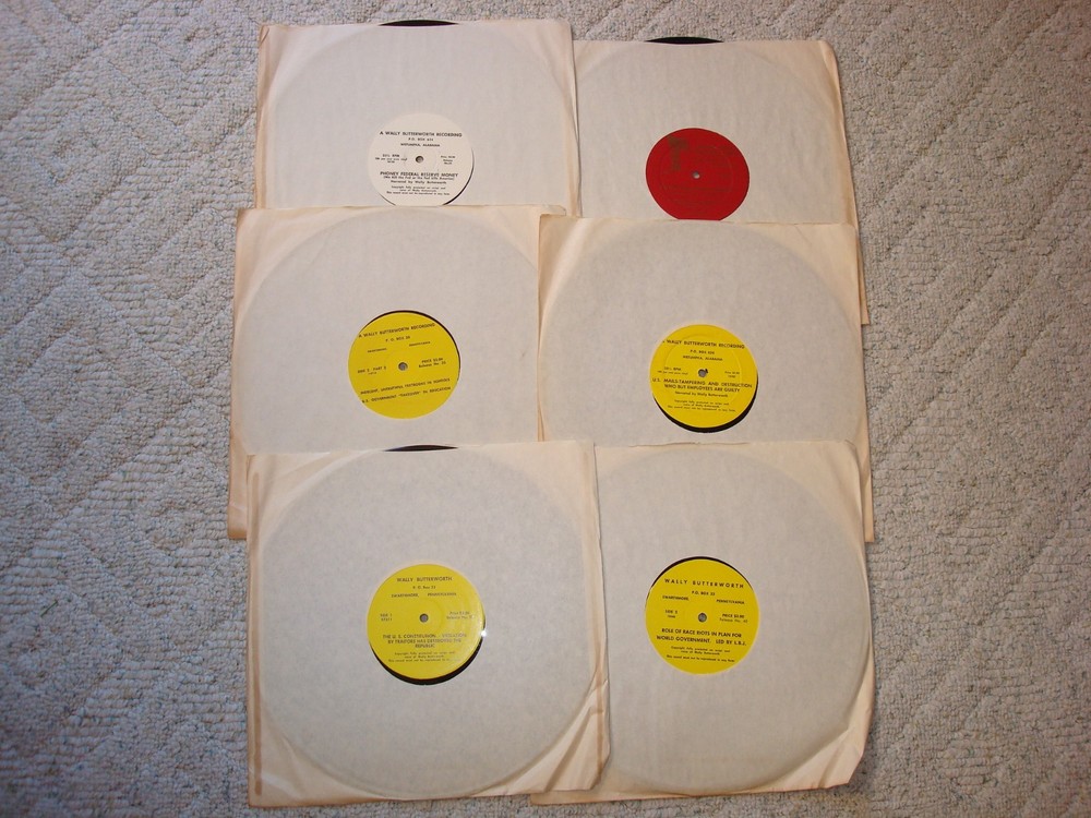 Wally Butterfield 1960s Conservative Politics LP Records ~ Lot Of 6 Albums