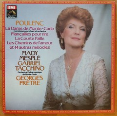 POULENC La Dame de Monte-Carlo LP Mady Mesple, Tacchino; Monte-Carlo P.O. Pretre
