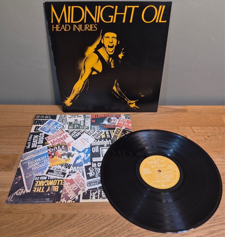 Midnight Oil Head Injuries Original Inner Sleeve Australian Pressing Vinyl LP