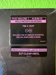 POST MALONE 2 LP Vinyl Records HOLLYWOOD’s BLEEDING UO Clear Urban Outfitters