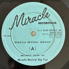 Crying Demons LP A.A. Allen Revivals No. 101 Miracle Valley RECORD ONLY NO COVER