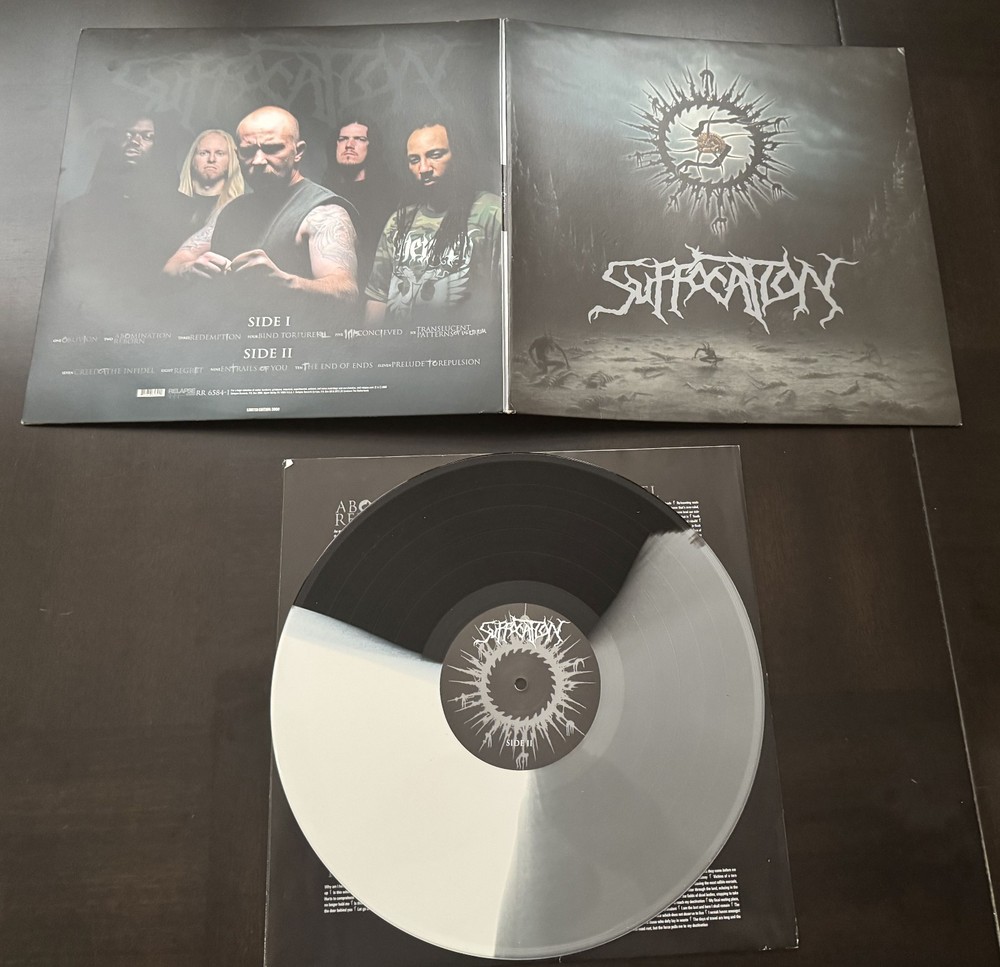 Suffocation self-titled ST black white gray vinyl lp