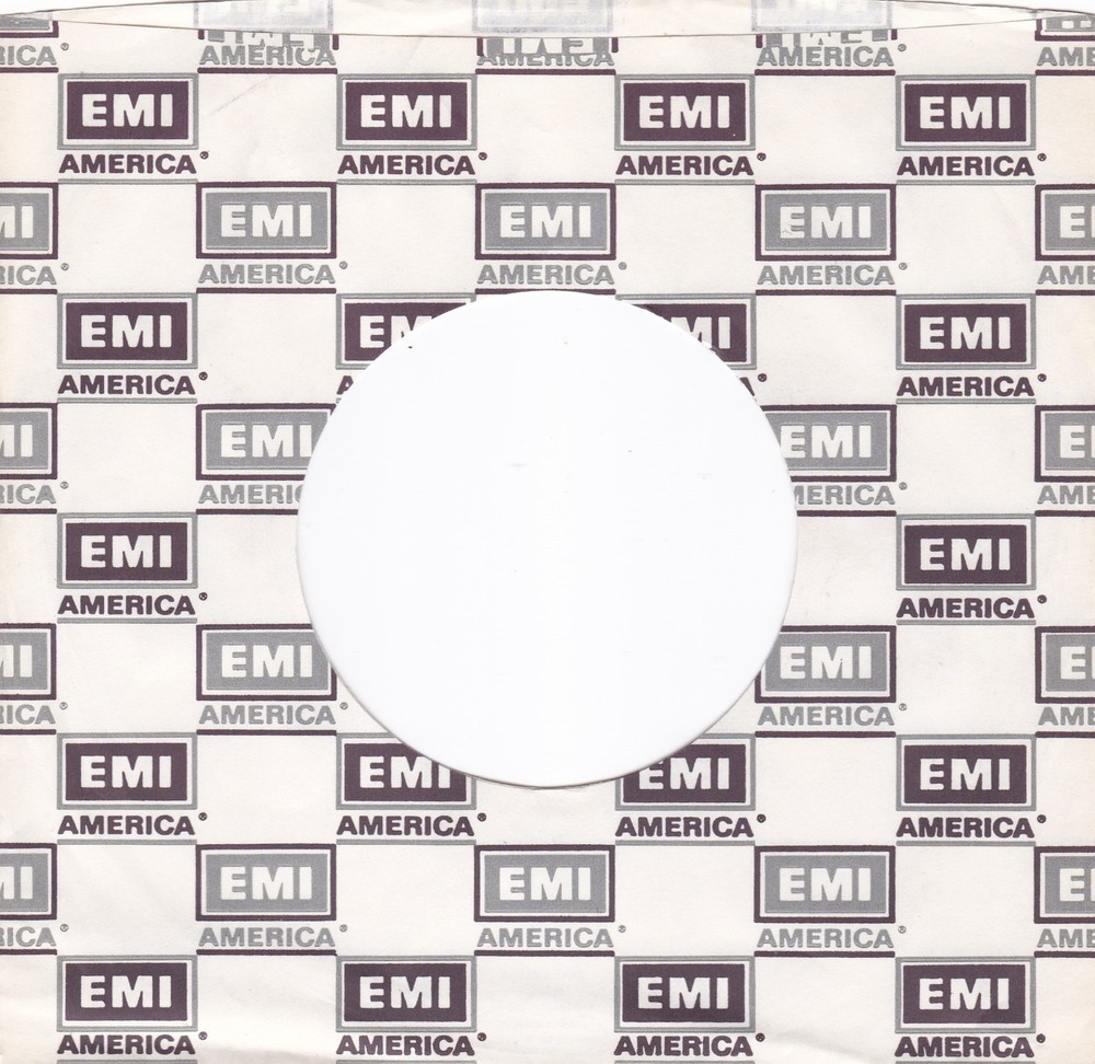 1986 EMI AMERICA WHITE/GRAY/BLACK 7″ 45 RPM Original Record Company Sleeve