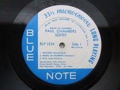 PAUL CHAMBERS BLUE NOTE BLP 1534 767 LEXINGTON RVG P/Ear DG PLAYS GREAT!