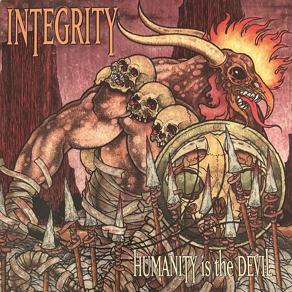 1996 INTEGRITY HUMANITY IS THE DEVIL 10″ TRANSLUSCENT RED HARDCORE FREE SHIPPING