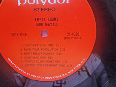 JOHN MAYALL Empty Rooms Vinyl Record Album LP 197 LP EX Play Tested