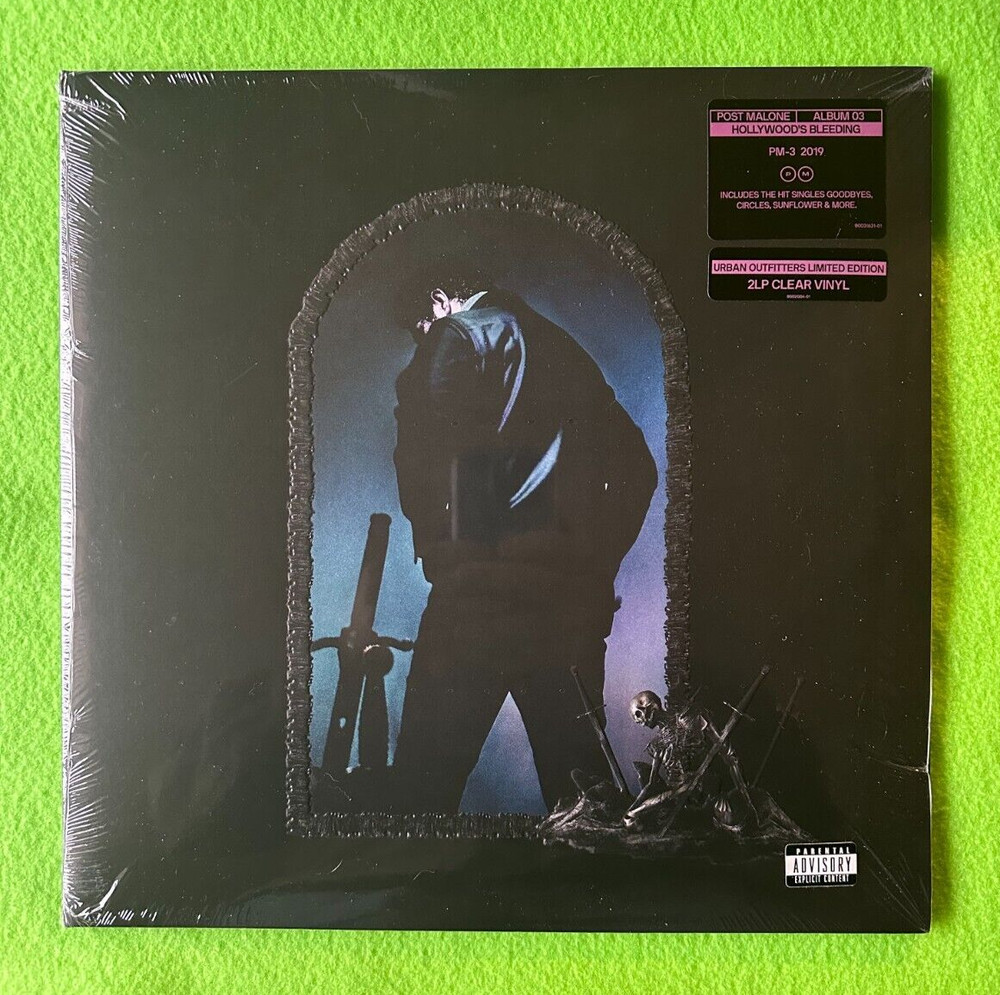 POST MALONE 2 LP Vinyl Records HOLLYWOOD’s BLEEDING UO Clear Urban Outfitters