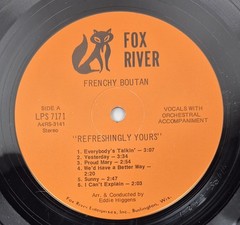 Vtg Frenchy Boutan Signed Vinyl Record Stereo Refreshingly Yours 1971 Fox River