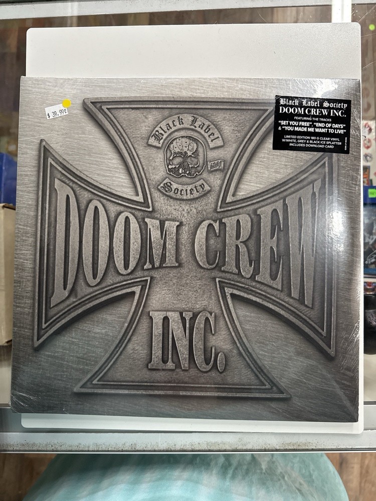 Black Label Society Doom Crew Inc 180g Clear Vinyl White, Gray & Black Ice Splat