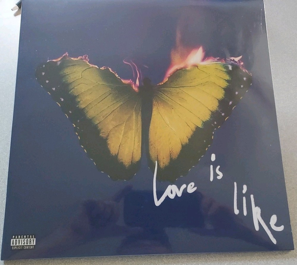 Maroon 5 Love Is Like Exclusive Yellow Marble Vinyl SIGNED Art Card NEW MINT.